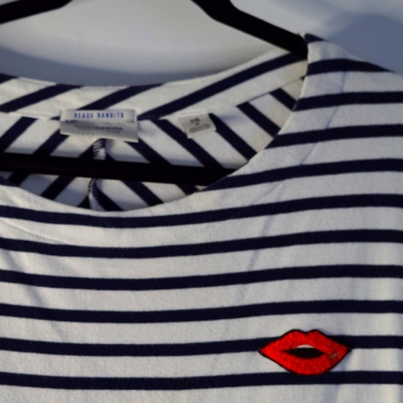 Scotch and soda navy striped mini dress - Picture 5 of 6